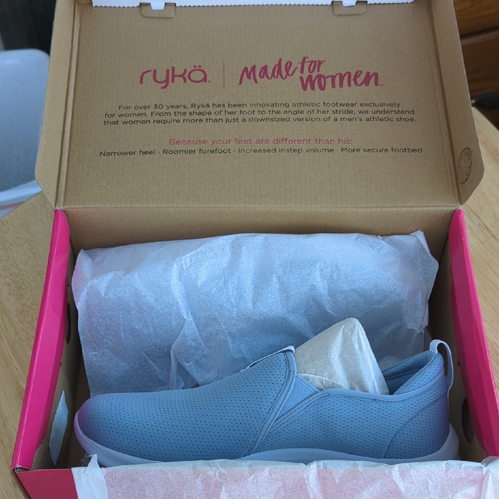 Ryka Women's Light Blue Slip-On Athletic Shoes
